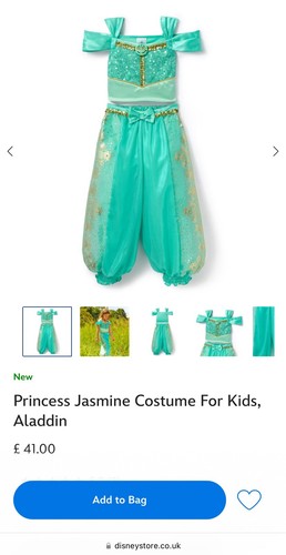 Disney store jasmine costume - disney,