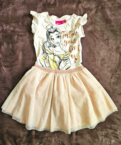 Disney belle girls white - disney, white/pink